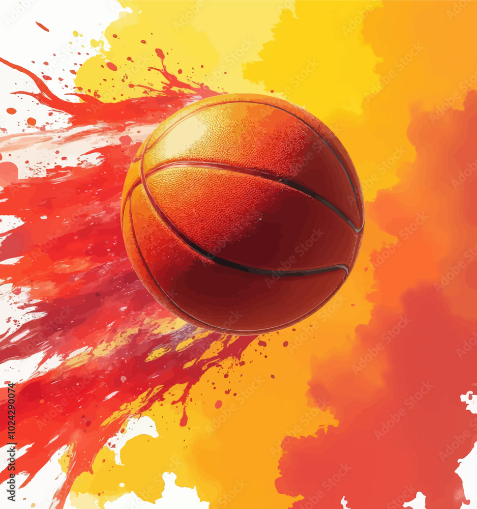 Fototapeta premium Dynamic Basketball Splash