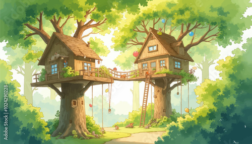 Enchanted Treehouse Forest Homes