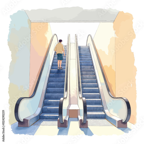 Escalator Scene: Individual Ascending Stairs

Keywords: Escalator, Individual, Ascending, Stairs, Scene
