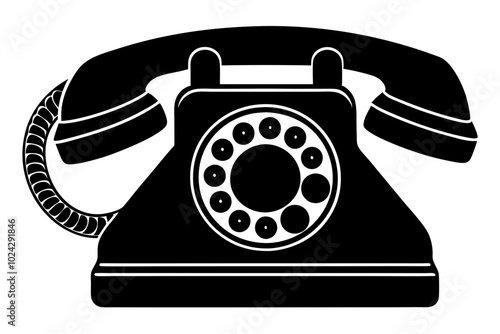 bakelite telephone silhouette icon