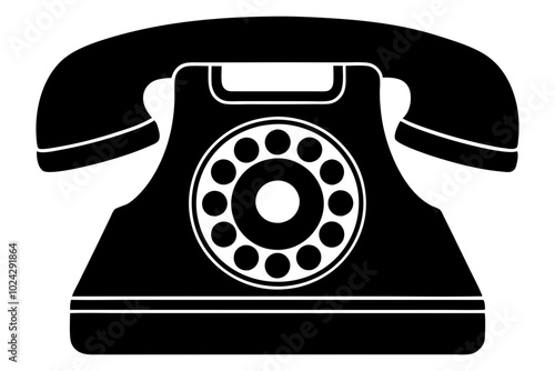 bakelite telephone silhouette icon