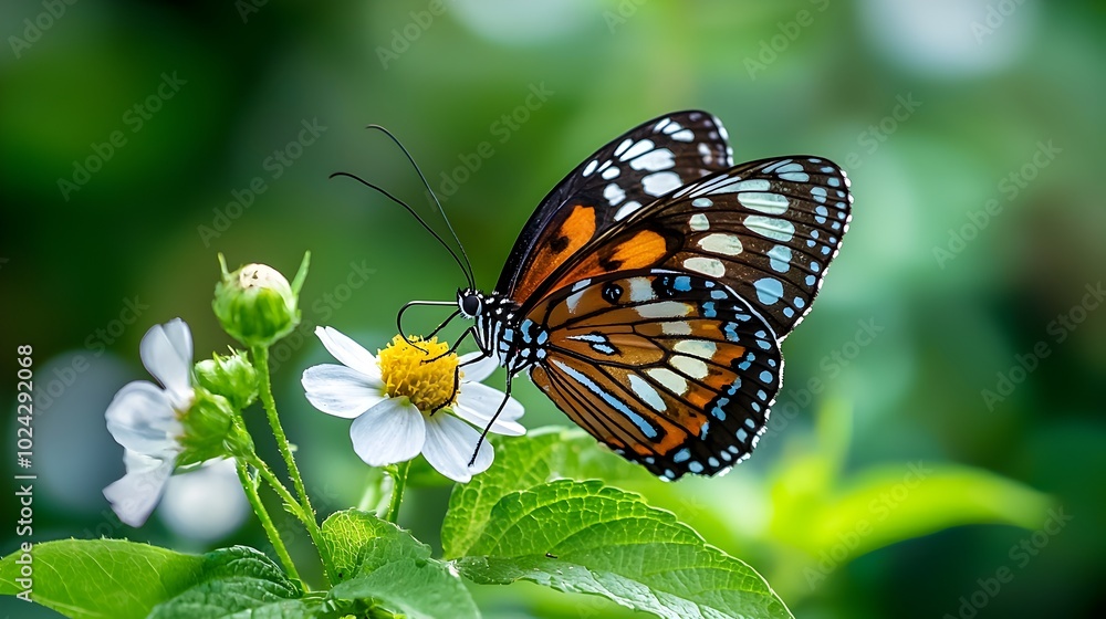 Close up shot of a beautiful butterfly gently resting on a vibrant colorful flower in a natural outdoor setting showcasing the delicate details and elegance of the natural world Close up shot of a beautiful butterfly gently resting on a vibrant colorful flower in a natural outdoor setting showcasing the delicate details and elegance of the natural world