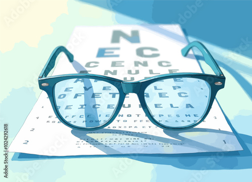 Sunglasses on Eye Chart Snippet
