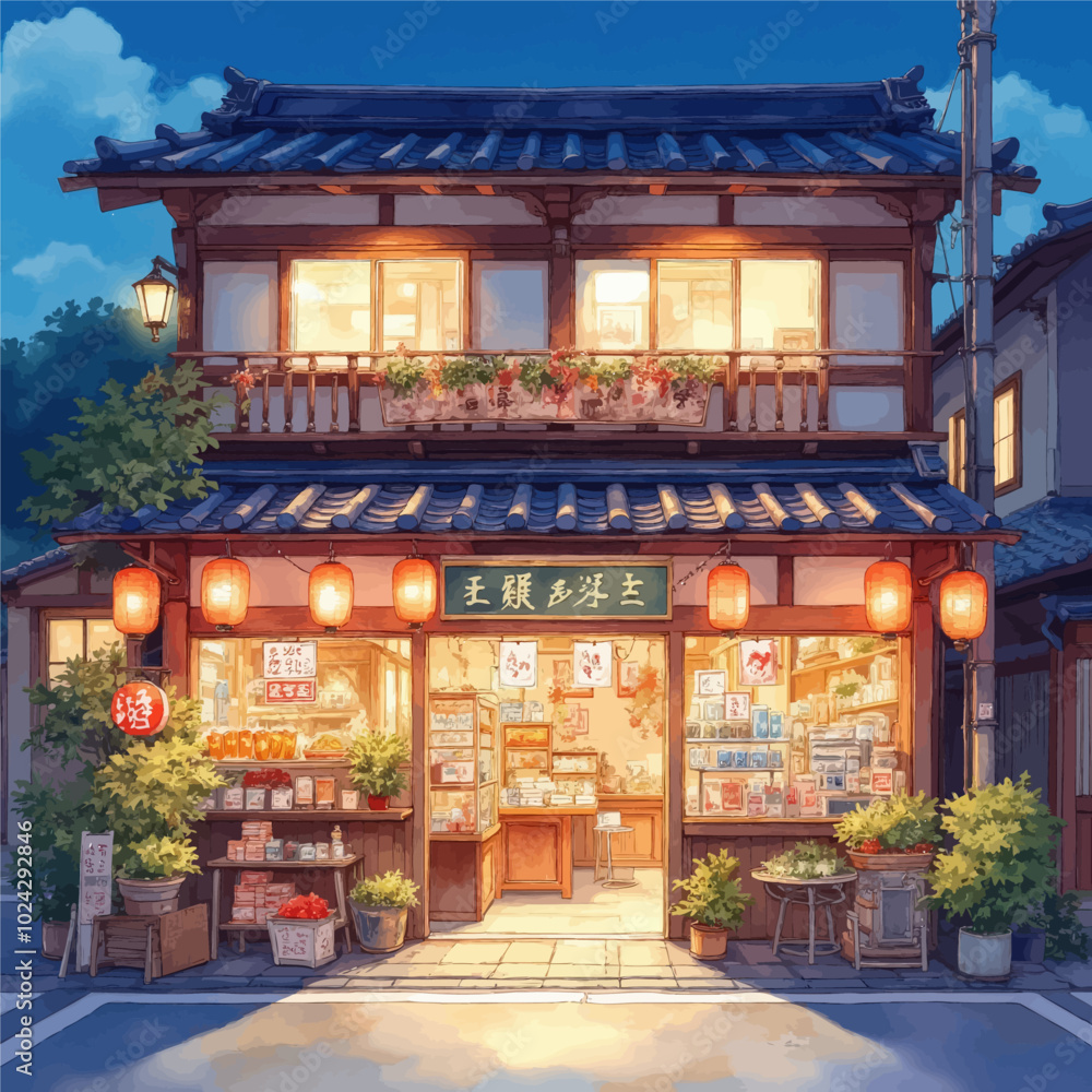 Traditional Japanese Storefront at Dusk
Keywords: Japanese, Storefront, Dusk, Traditional, Lanterns, Shop, Town, Evening Traditional Japanese Storefront at Dusk
Keywords: Japanese, Storefront, Dusk, Traditional, Lanterns, Shop, Town, Evening