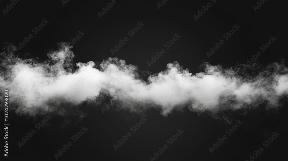 Ethereal white smoke black background Ethereal white smoke black background