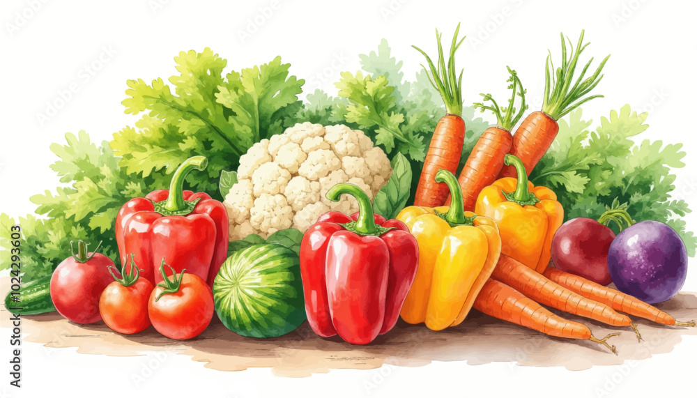 Vibrant Vegetables: Carrots, Bell Peppers, Cauliflower, and More Vibrant Vegetables: Carrots, Bell Peppers, Cauliflower, and More