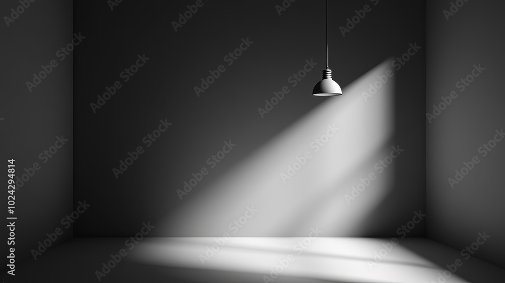 Soft Lightbulb Glow in Empty Room Soft Lightbulb Glow in Empty Room