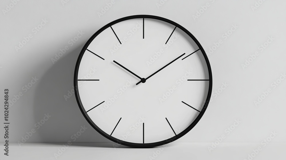 Minimalistic Black Clock with Simple Design and No Numbers Minimalistic Black Clock with Simple Design and No Numbers