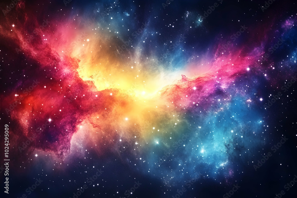 Cosmic Nebula with Stars Abstract Background Cosmic Nebula with Stars Abstract Background