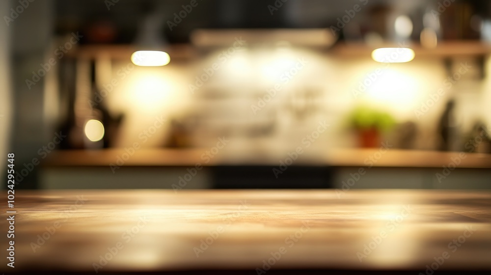 Blurred Kitchen Interior Background Blurred Kitchen Interior Background