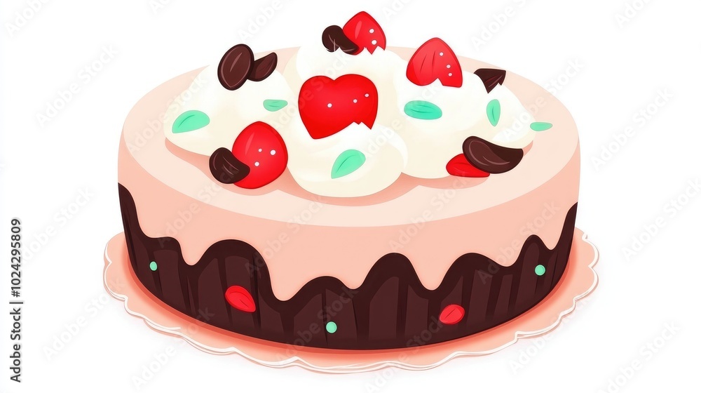 Chocolate Cake on a White Background Chocolate Cake on a White Background