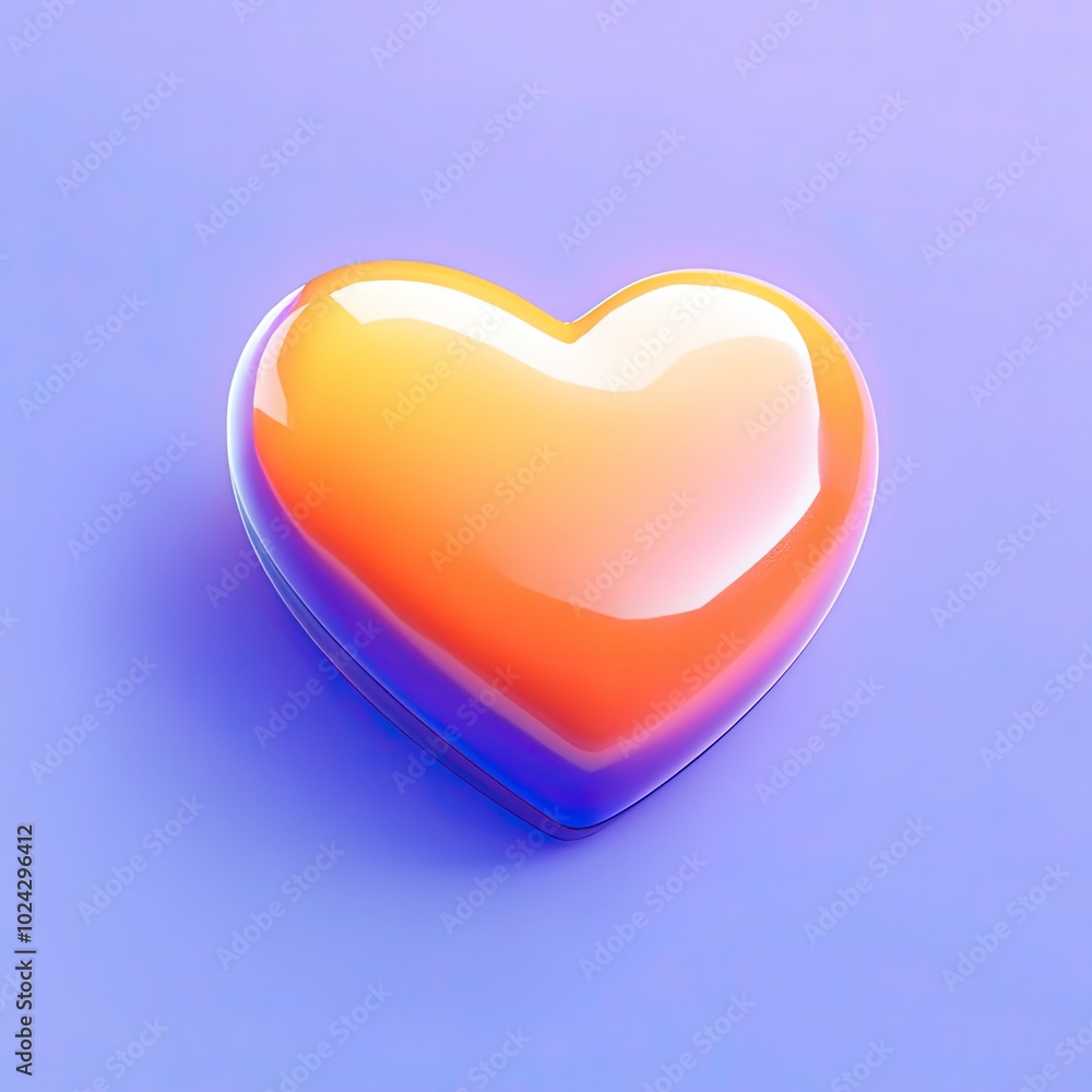 Design Element - 3D Heart Shape Icon with Smooth Rounded Edges, Minimalist Design Emphasizing Love and Care, Set Against a Solid Background Design Element - 3D Heart Shape Icon with Smooth Rounded Edges, Minimalist Design Emphasizing Love and Care, Set Against a Solid Background