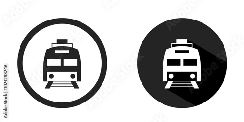 Train logo. Train icon vector design black color. Stock vector.