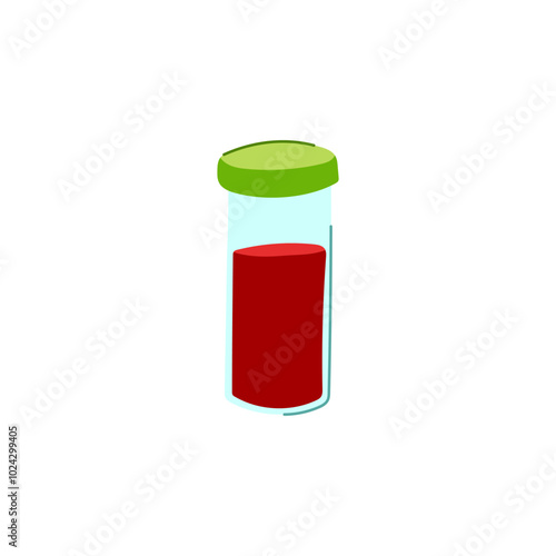 hematology blood test vial cartoon. centrifuge needle, venipuncture specimen, results pathology hematology blood test vial sign. isolated symbol vector illustration