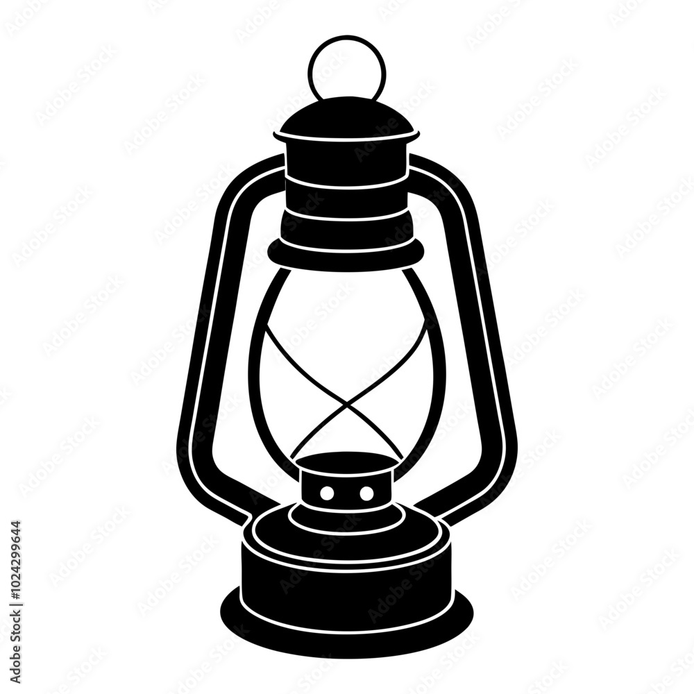 Kerosene Lampl or lantern flame torch Silhouette vector illustration. Kerosene Lampl or lantern flame torch Silhouette vector illustration.