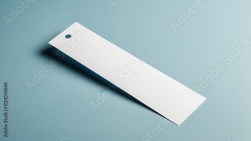 High-quality bookmark mockup displaying a clean, vertical layout. Ideal for design presentations, product promotions, or branding purposes with no logos or text