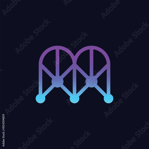 modern letter m logo design template