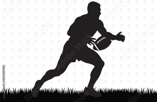Silhouette of a Rugby Player