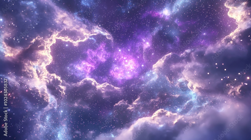 Ethereal Nebula: Astral Birth of Stars in Celestial Cosmos 3D Render with Cinematic Lightning Ethereal Nebula: Astral Birth of Stars in Celestial Cosmos 3D Render with Cinematic Lightning