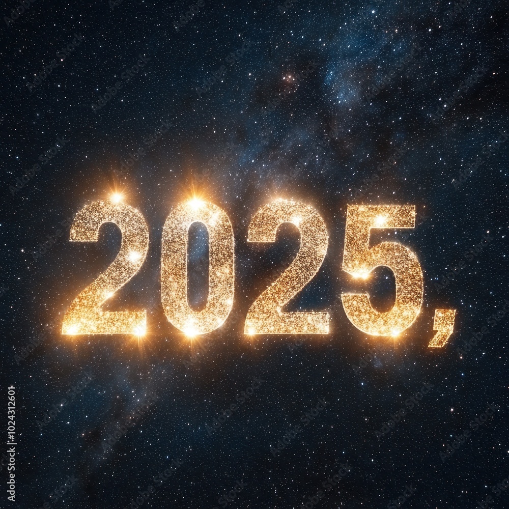 Starry Night Sky with Constellations and Glowing Numbers Starry Night Sky with Constellations and Glowing Numbers