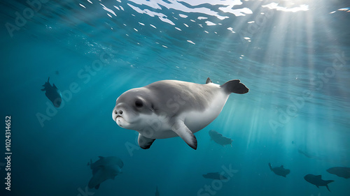 Vaquita swimming