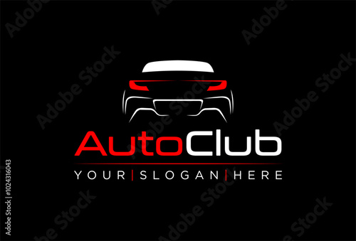 Silhouette Car Logo Abstract Lines Vector. Vector illustration