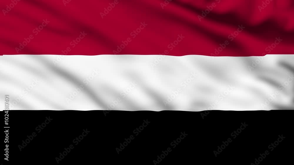 Yemen Symbol Country Waving Flags 4K Render Yemen Symbol Country Waving Flags 4K Render