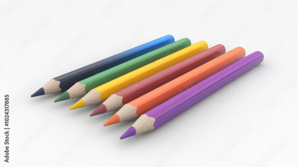 color pencils isolated on white background color pencils isolated on white background