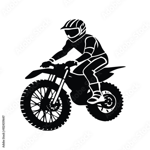 silhouette of a biker icon