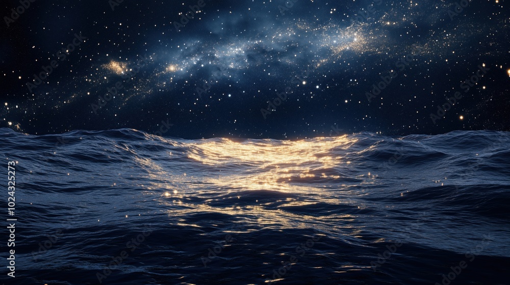 Deep space background with stars reflecting light off a textured surface, mysterious environment, Generative Ai Deep space background with stars reflecting light off a textured surface, mysterious environment, Generative Ai