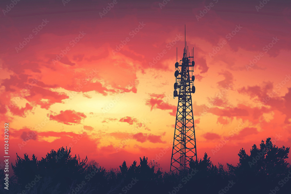 Fototapeta premium World telecommunication day background design