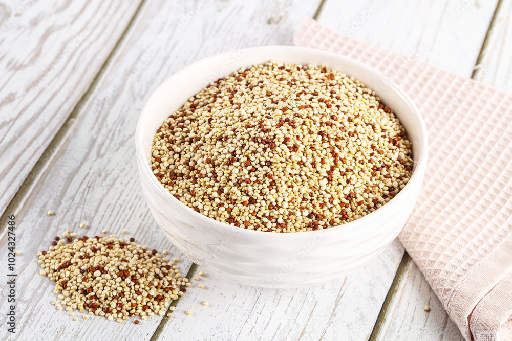 Raw dry quinoa cereal grain Raw dry quinoa cereal grain