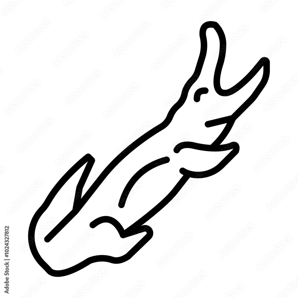 Obraz premium Crocodile Vector Icon Style