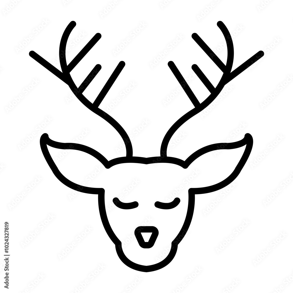 Fototapeta premium Deer Vector Icon Style
