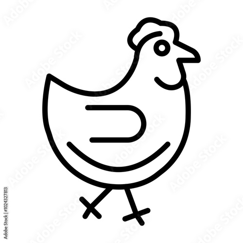 Chicken Vector Icon Style