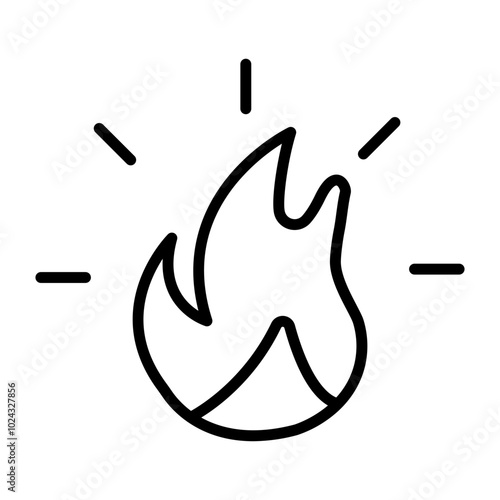 Fire Vector Icon Style