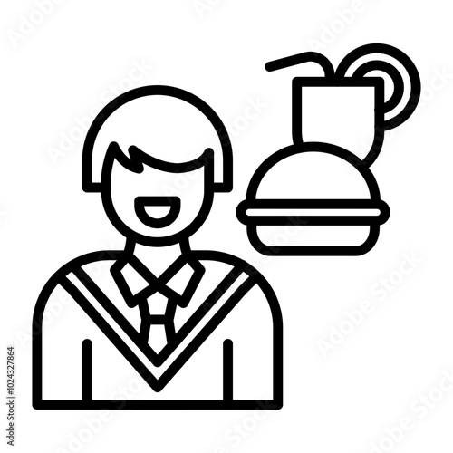 Food Addiction Vector Icon Style