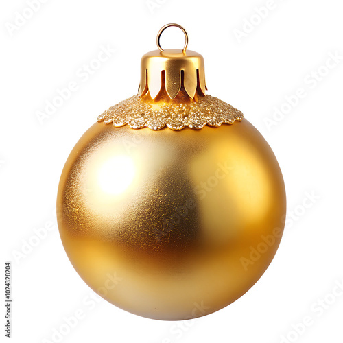 Beautiful golden single baubles. Used for decoration during the Christmas festival.