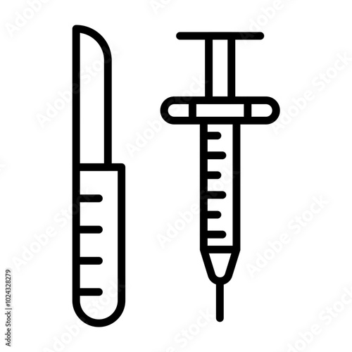 Plastic Surgery Addiction Vector Icon Style