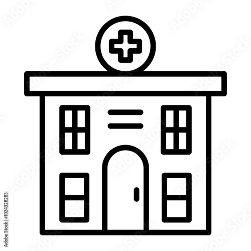 Rehab Clinic Vector Icon Style