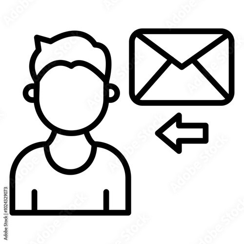 Recipient Vector Icon Style