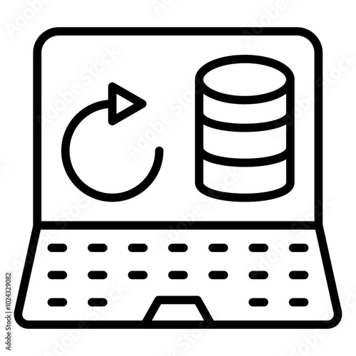 Data Portability Vector Icon Style