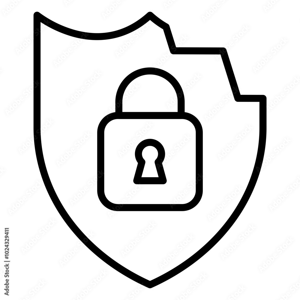 Personal Data Breach Vector Icon Style Personal Data Breach Vector Icon Style