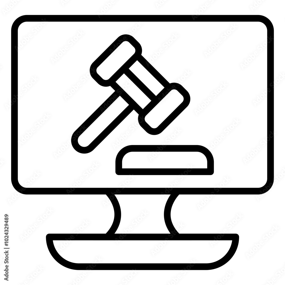 Auction Vector Icon Style Auction Vector Icon Style