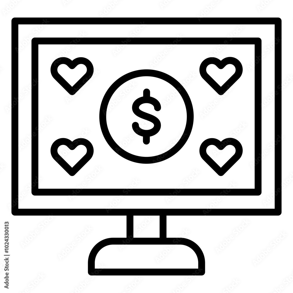 Cost Per Engagement Vector Icon Style Cost Per Engagement Vector Icon Style