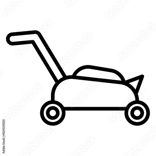 Lawnmover Vector Icon Style