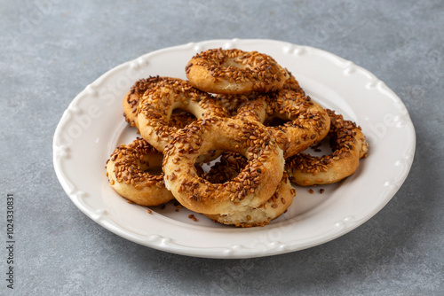 Turkish Bagel with sesame s...