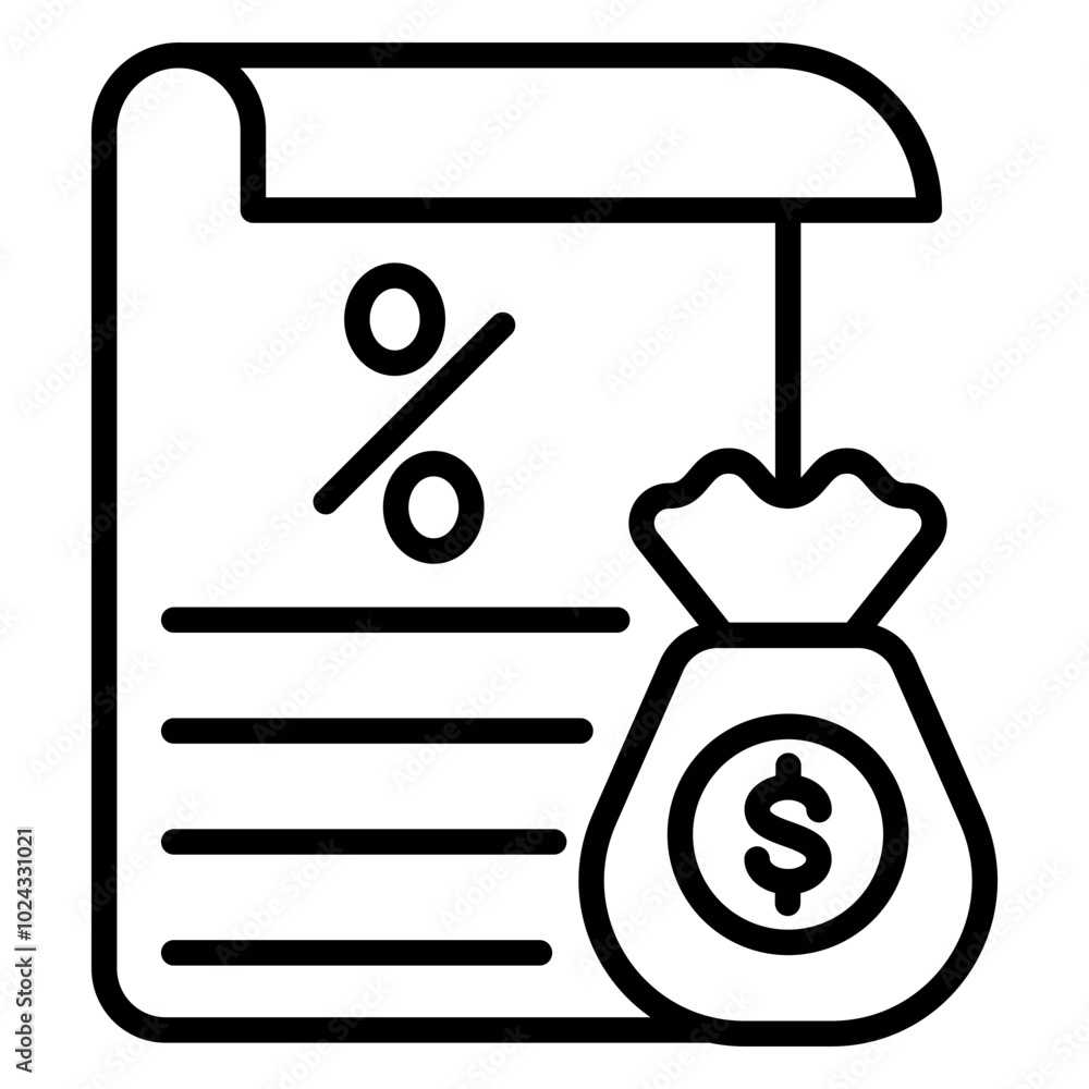 Debt Financing Vector Icon Style Debt Financing Vector Icon Style