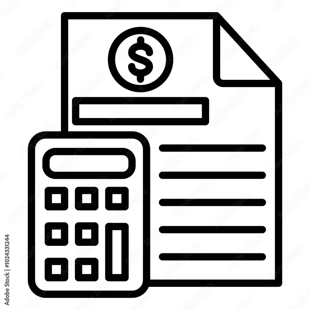 Financial Statements Vector Icon Style Financial Statements Vector Icon Style