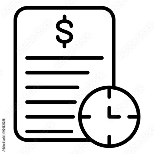 Long Term Debt Vector Icon Style